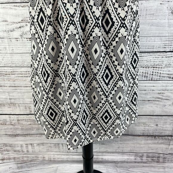 ALYX Dress size 16 Black White Sheer Diamond Ruffle Dinner Wedding Guest Boho - Picture 7 of 11